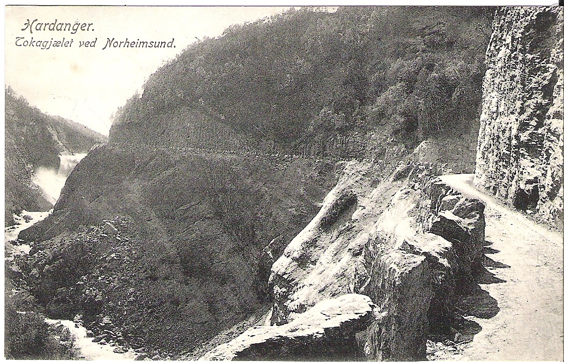 Tokagjælet ved Norheimsund 1906. O. Svanöe