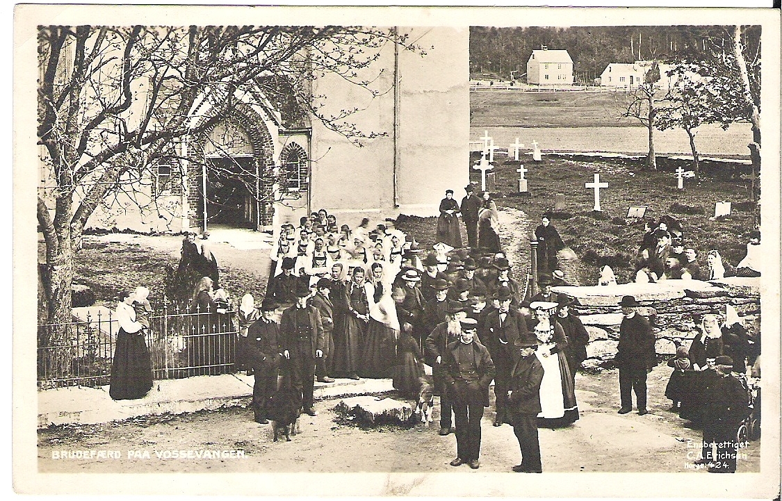 Brudefærd på Vossevangen 1920. C.A. Erichsen 424