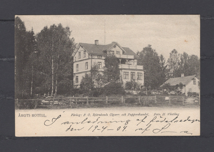 Åmots Hotell datert 1904