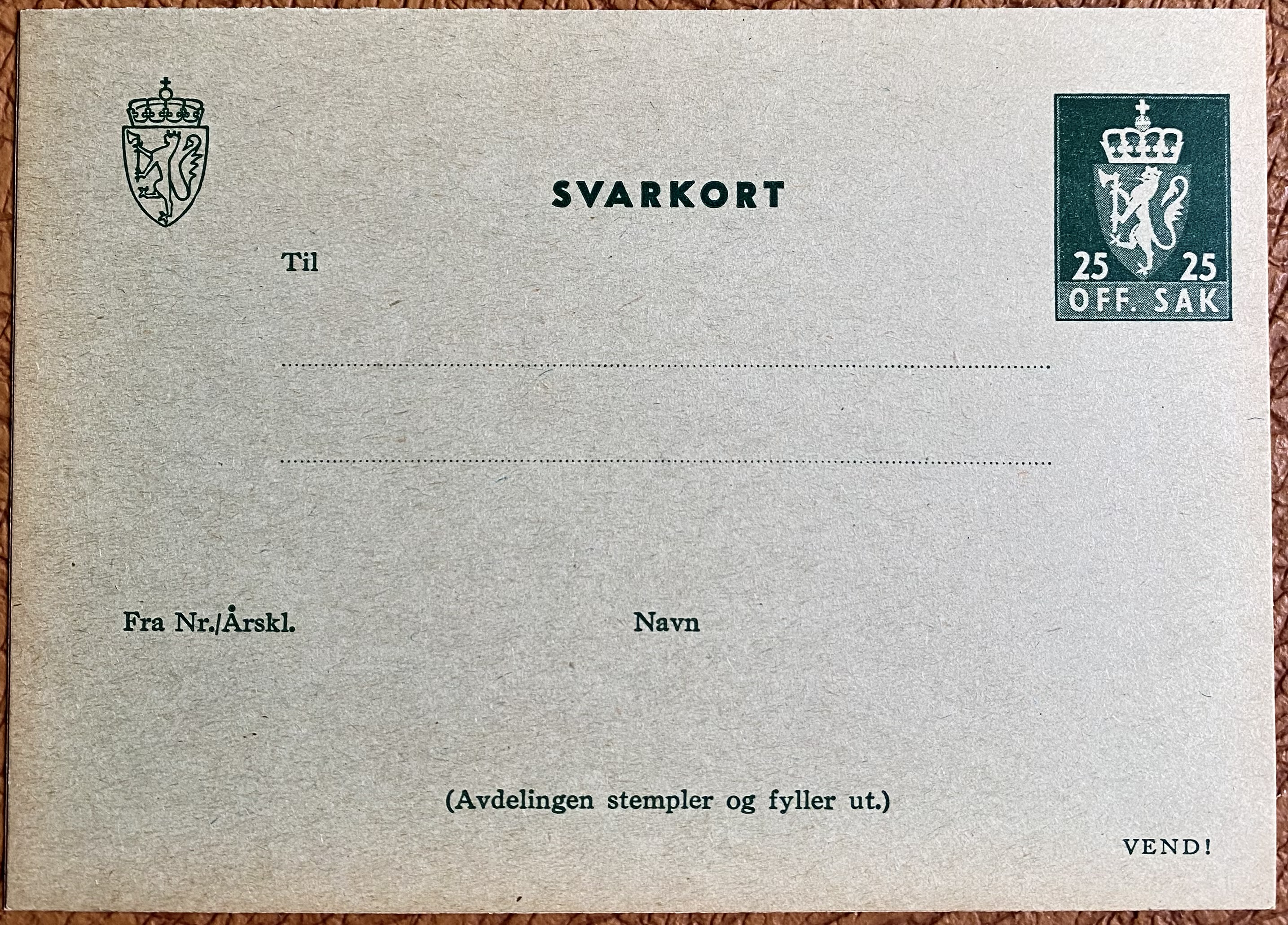 Krigstjenestekort