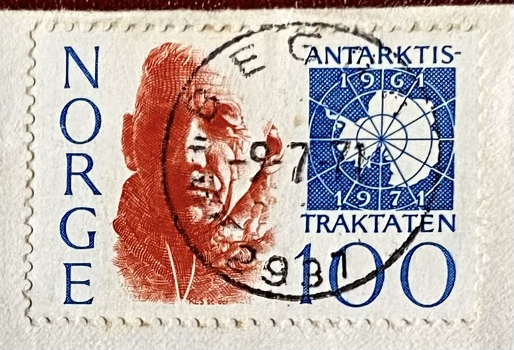 Rek. Brev Pent Stemplet Begna -9-7-71 Mrk. Duplikat og feil adresse