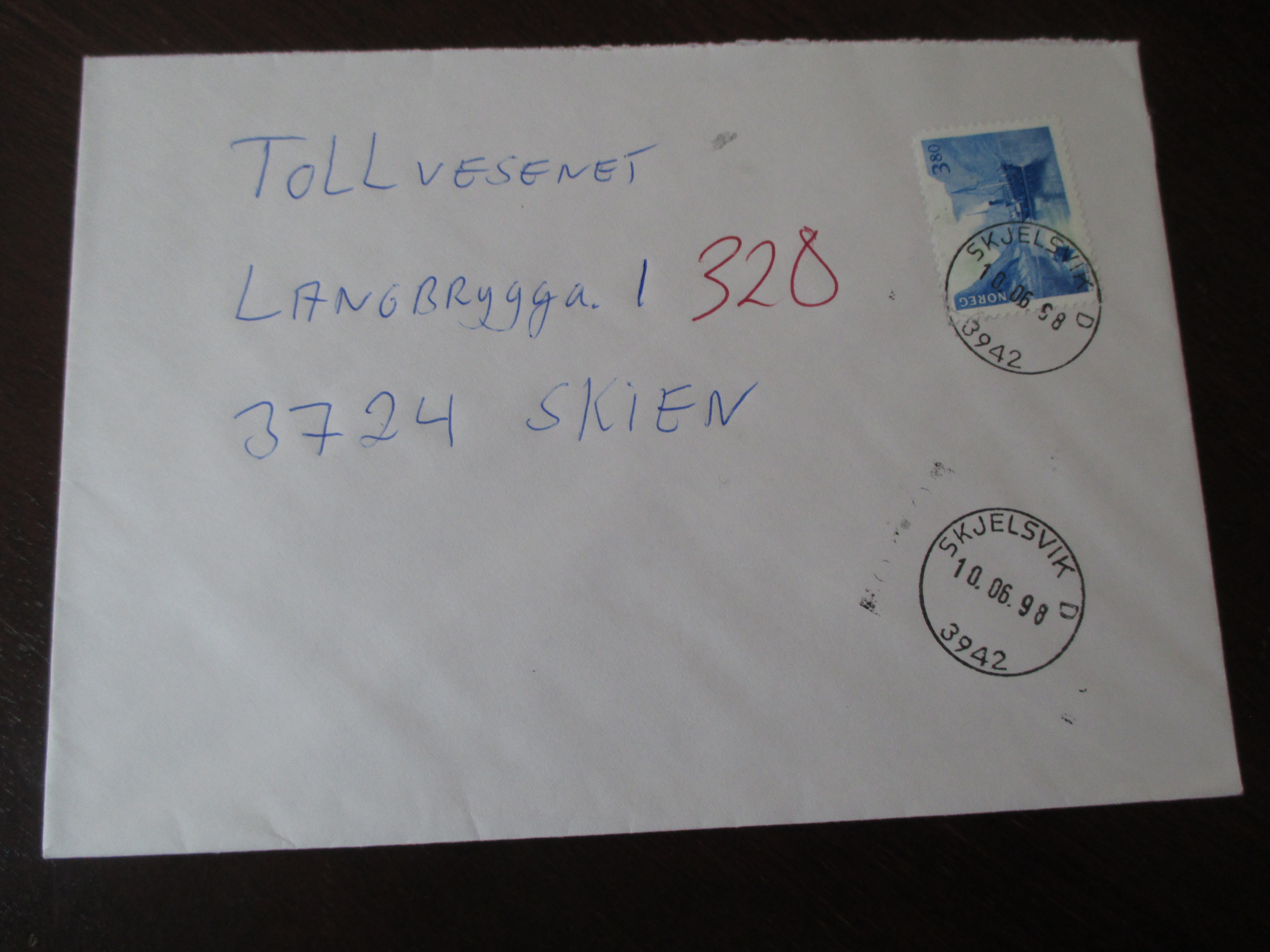 Brev st. Skjelsvik D 10.06.1998. (I24N)