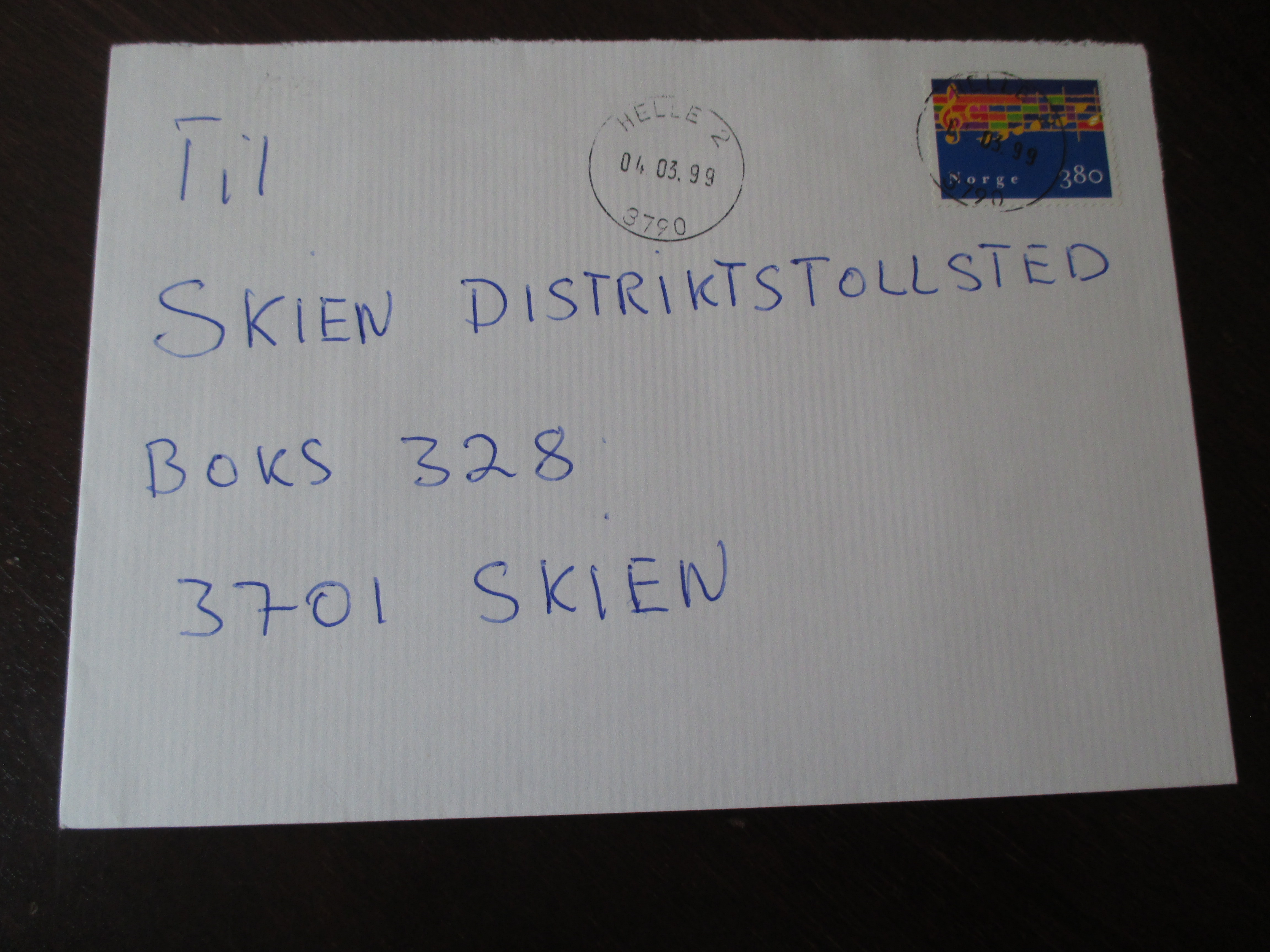 Brev st. Helle 2 04.03.1999. (I24N)