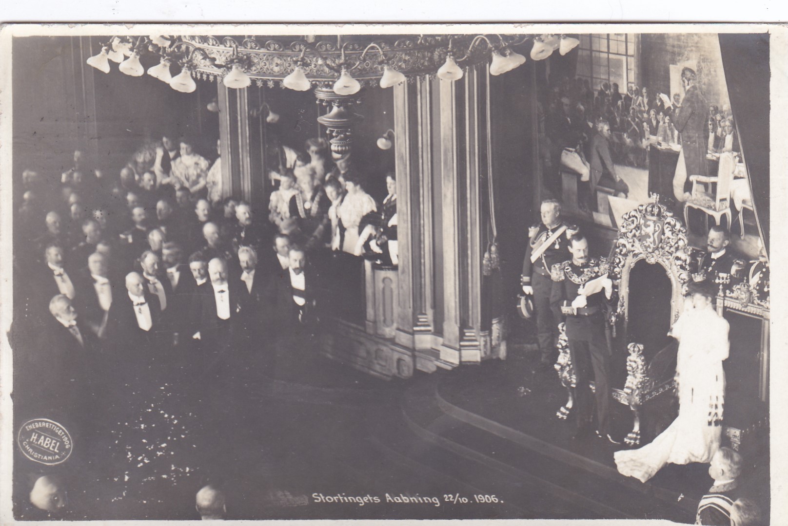 Stortingets Aabning 22/10.1906 H. Abel u/ nr.