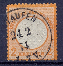 15. 2 kr 1872 fine used. 1 short perf