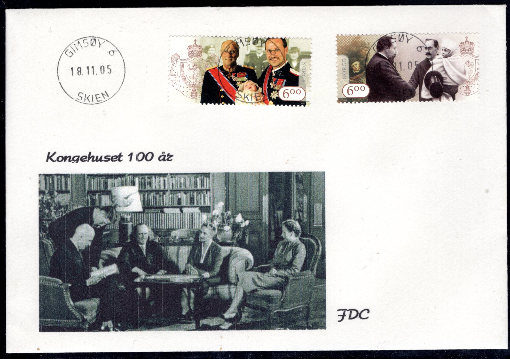 FDC NK 1591-92 luksst Gimsøy 6 Skien se utgiver/scan