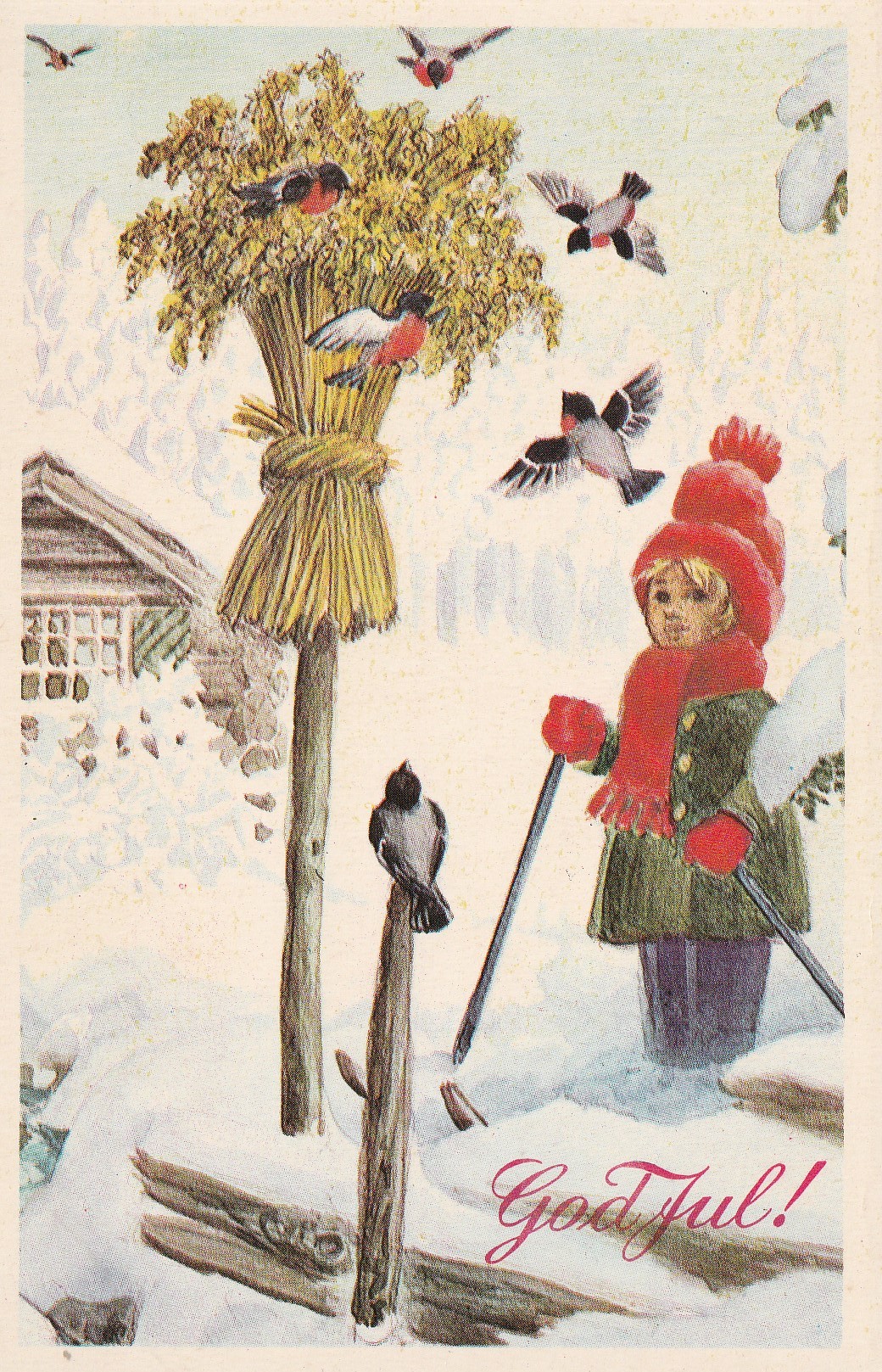 Eldre kort : God Jul . NVF/Norsk arbeid. Unum