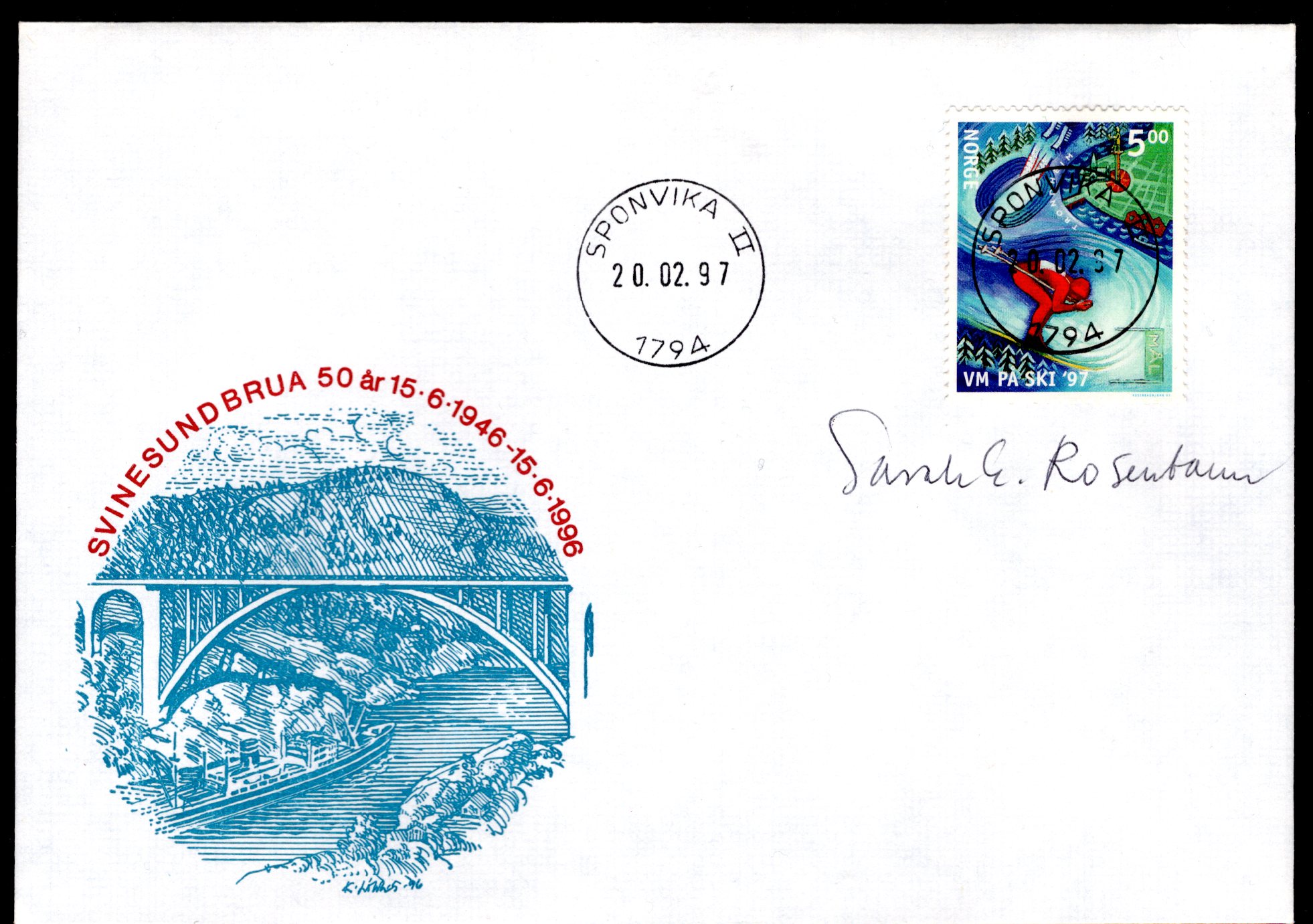 Sign FDC NK 1292 luksstemplet Sponvika II se utgiver/scan