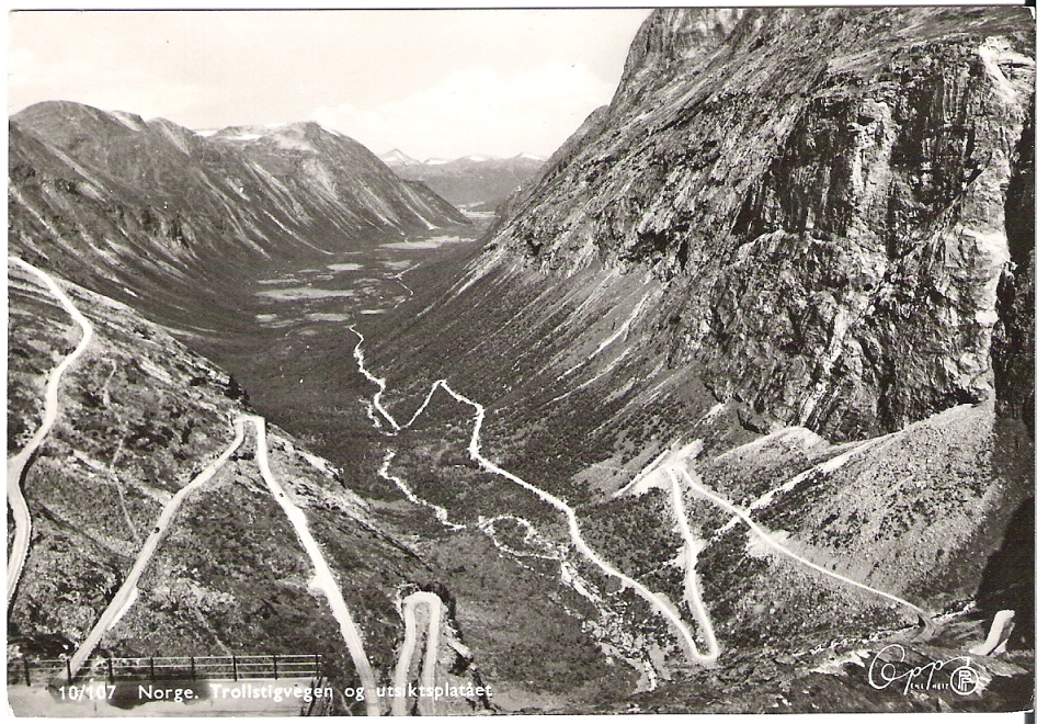 Trollstigvegen 1953. B.Oppi 10/107