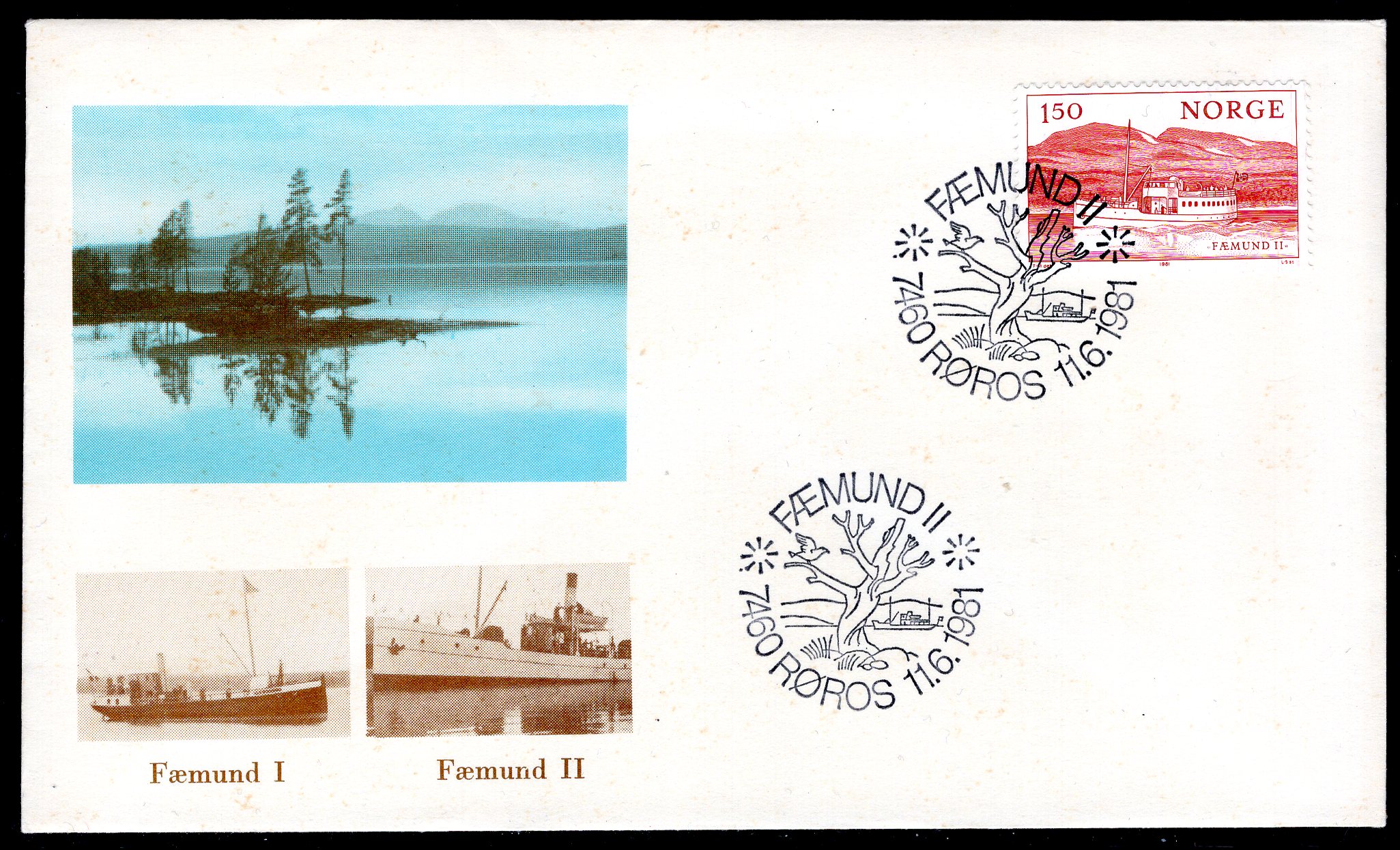 FDC NK 891 stemplet Røros se utgiver/scan