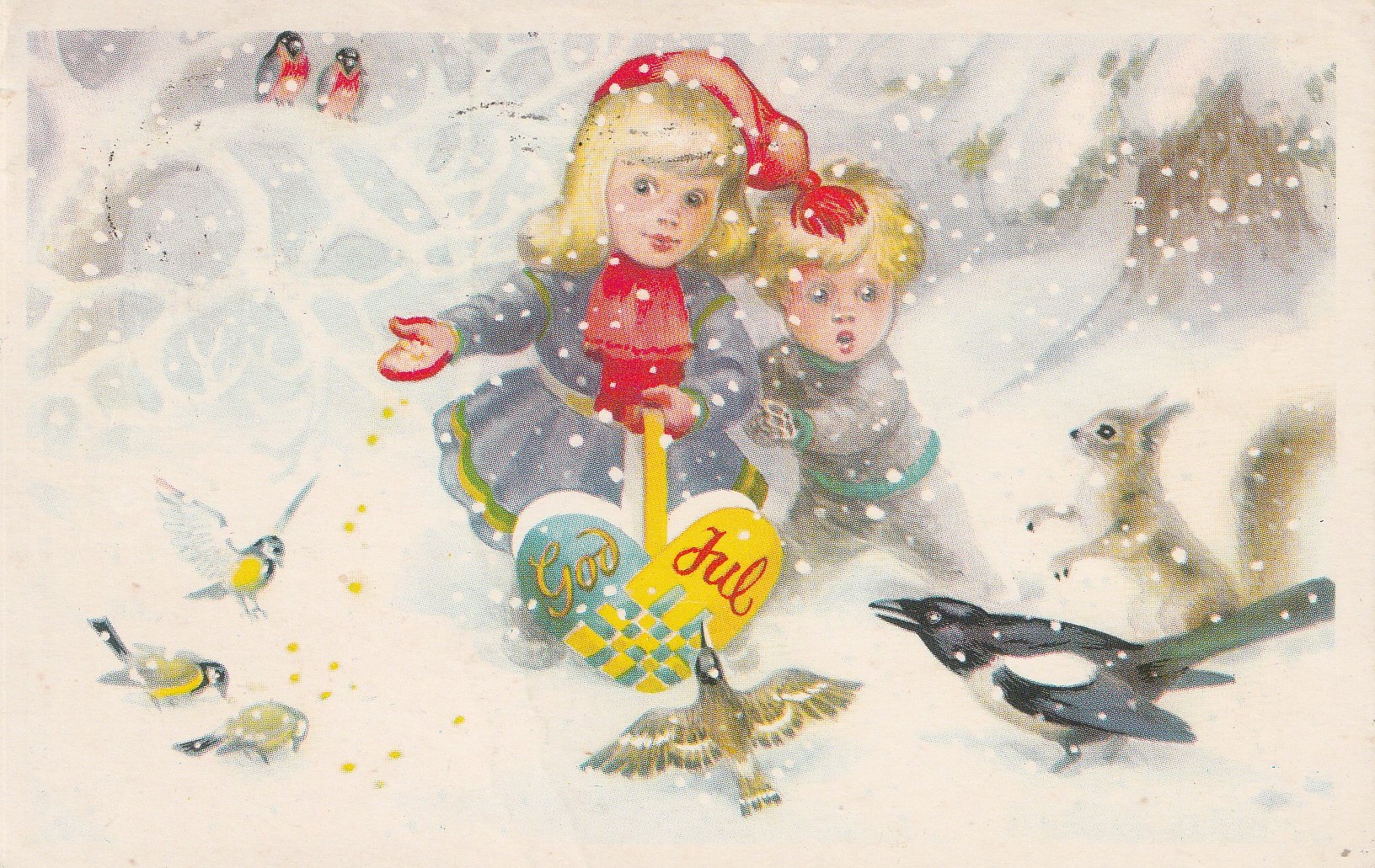 Eldre kort : God Jul . NV/Norsk arbeid. Unum Pst Småf