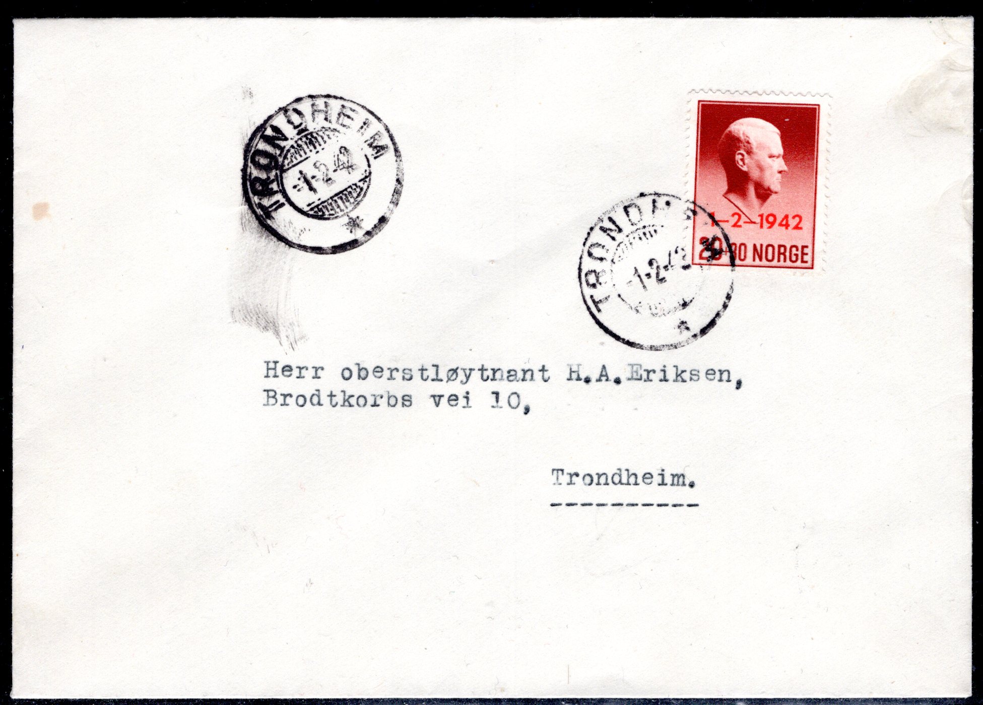 FDC NK 301 stemplet Trondheim se scan