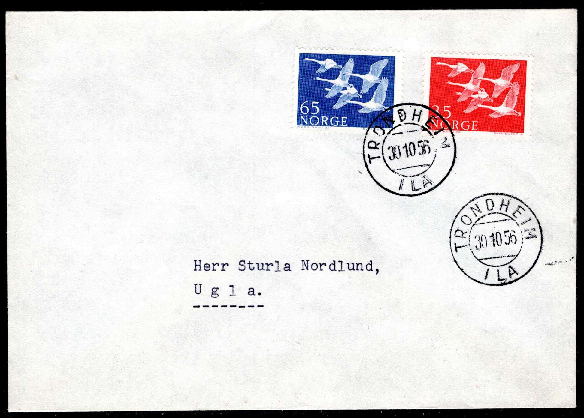 FDC NL 443-44 stemplet Trondheim Ila se scan