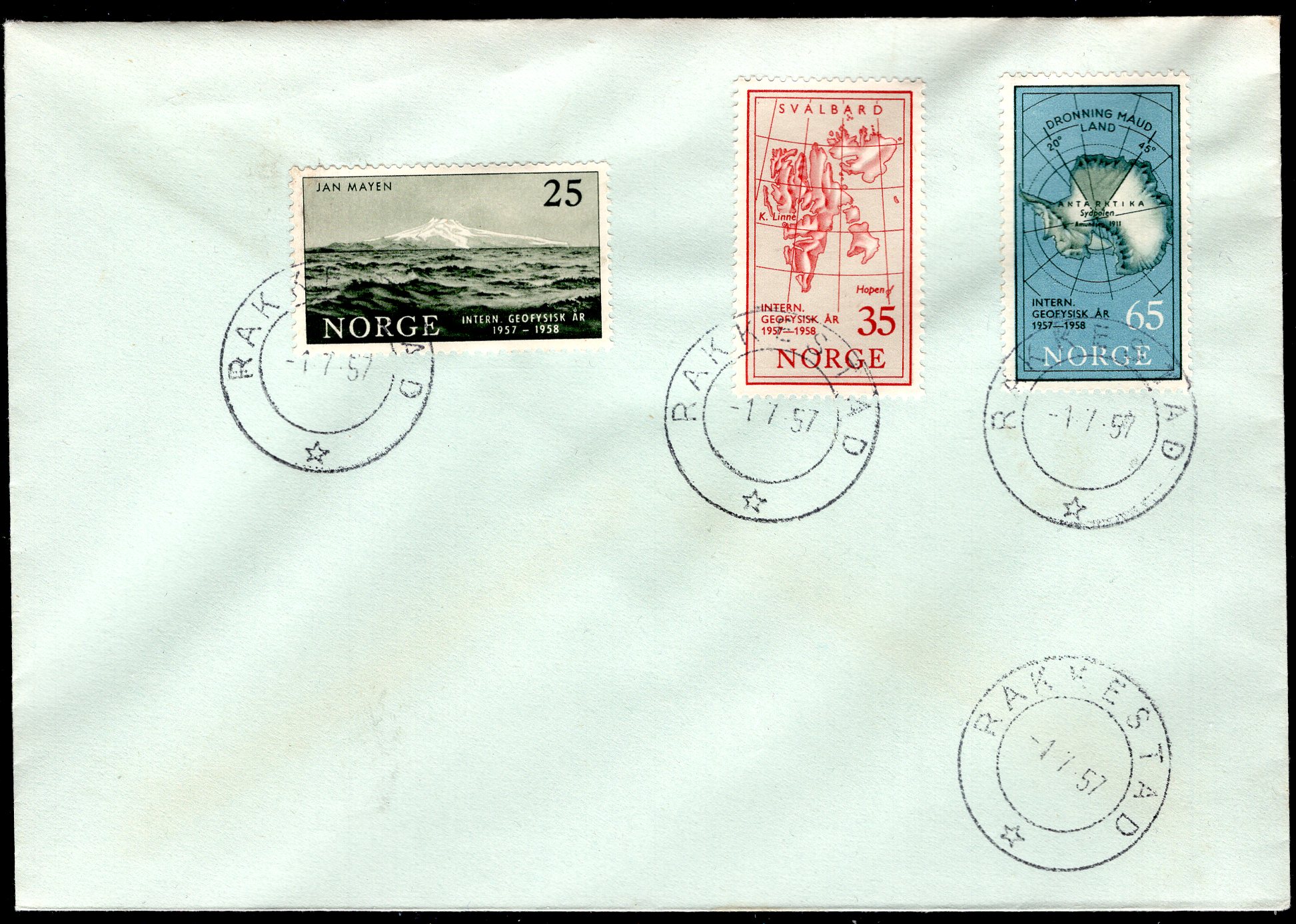 FDC NK 448-50 stemplet Rakkestad se scan