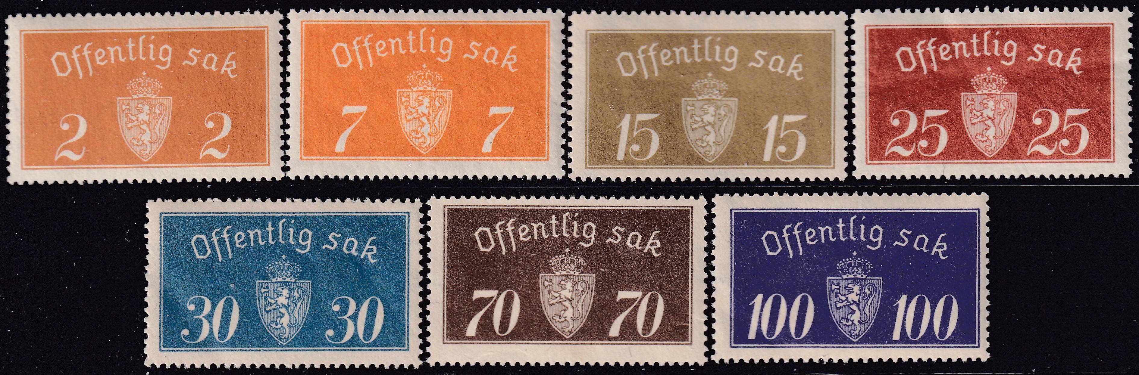 Offentlig Sak I 1933 **