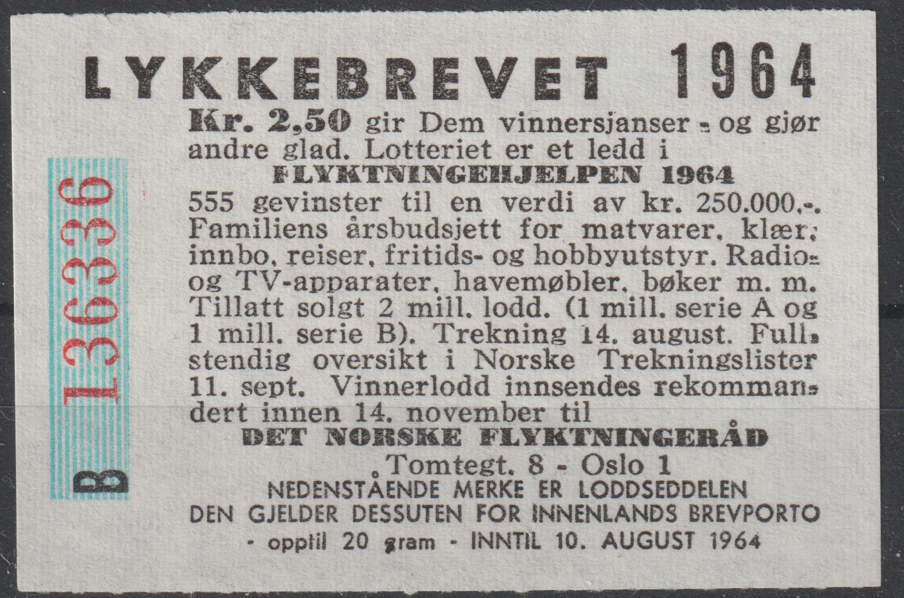LYKKEBREVET MIDTERSTE  DEL