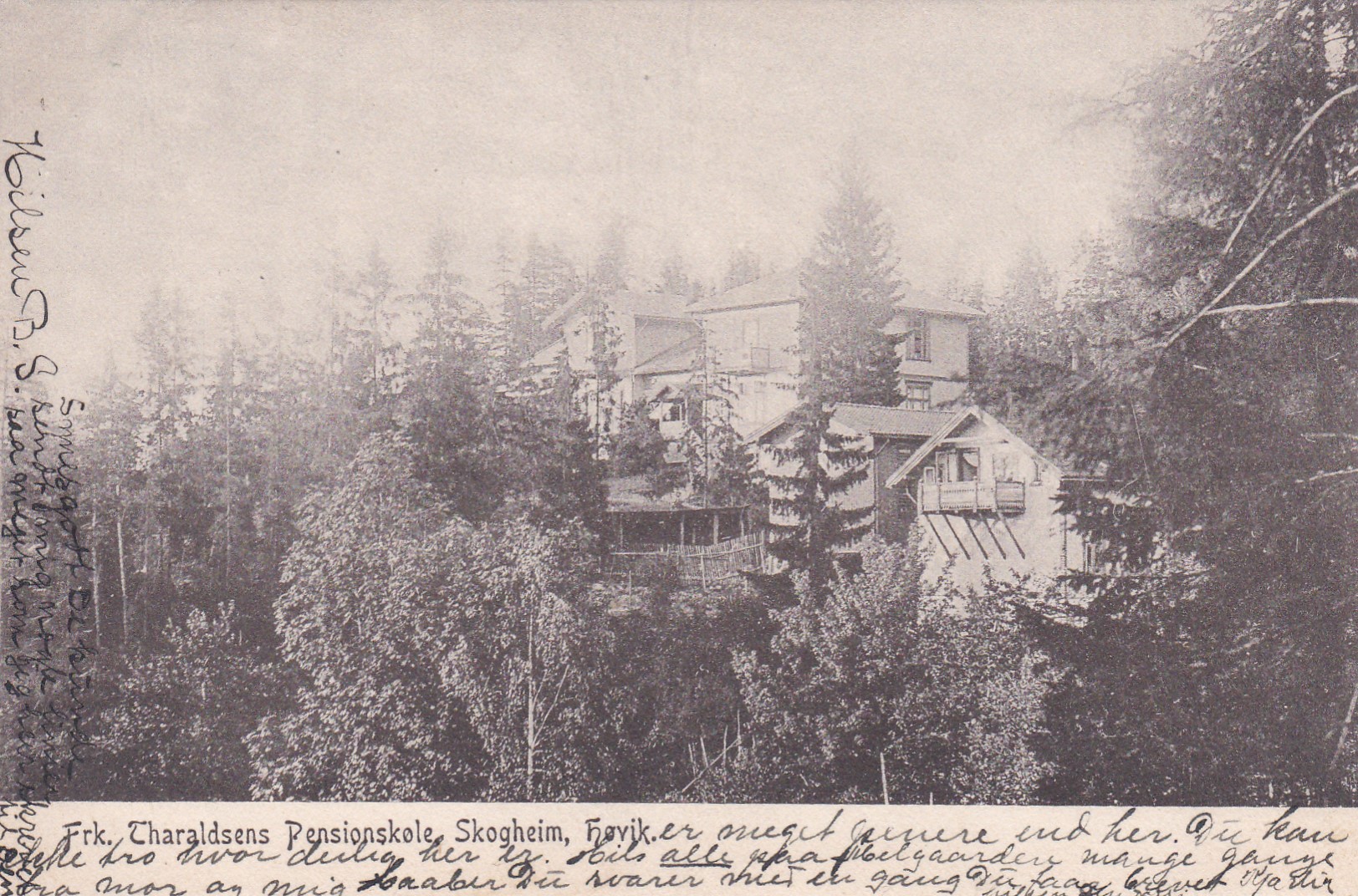 Frk. Tharaldsens Pensionskole, Skogheim, Høvik. P 704