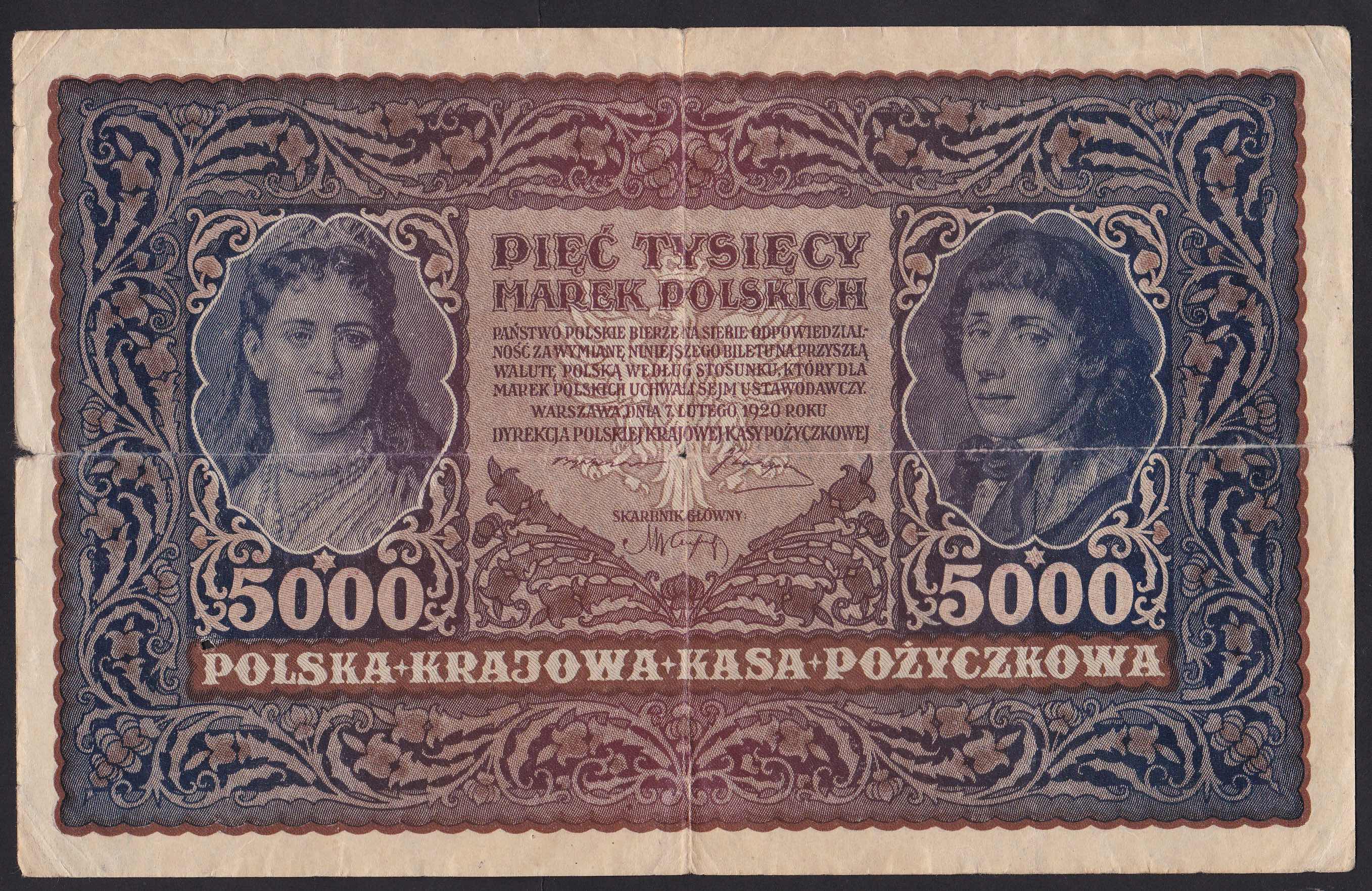 Poland. 1920. 5000 Marek