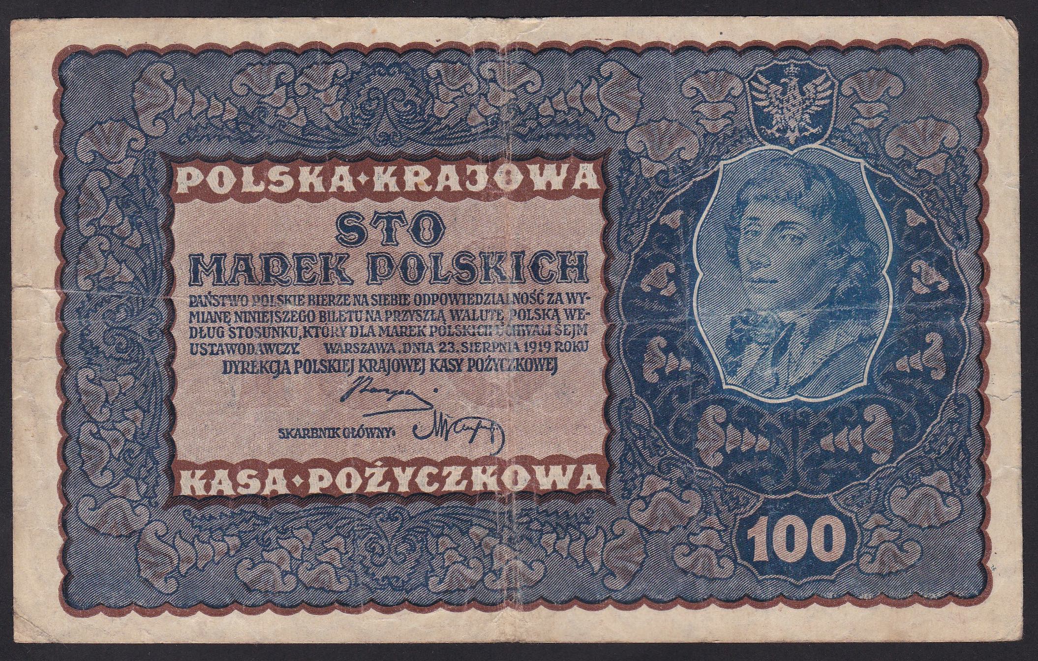 Poland. 1919. 100 Marek