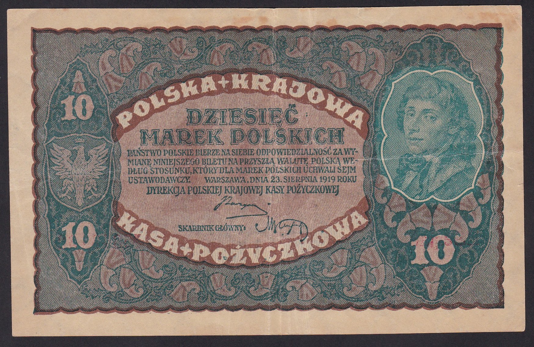 Poland. 1919. 10 Marek