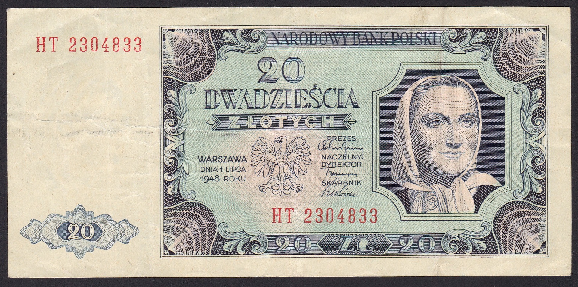 Poland. 1948. 20 Zlotych