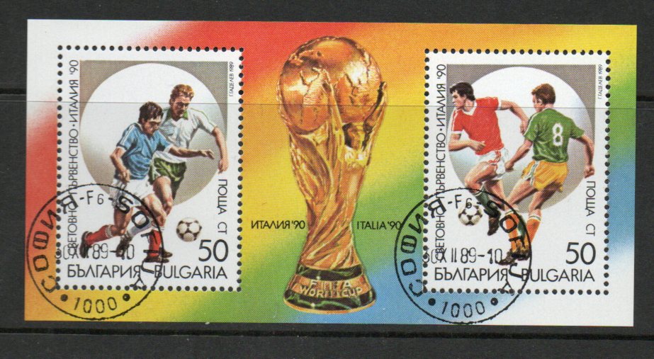 Italia '90 - Bulgaria MI 3799A-3800A BL208A