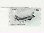 NORSK FLYGNING 15 KR STEMPLET