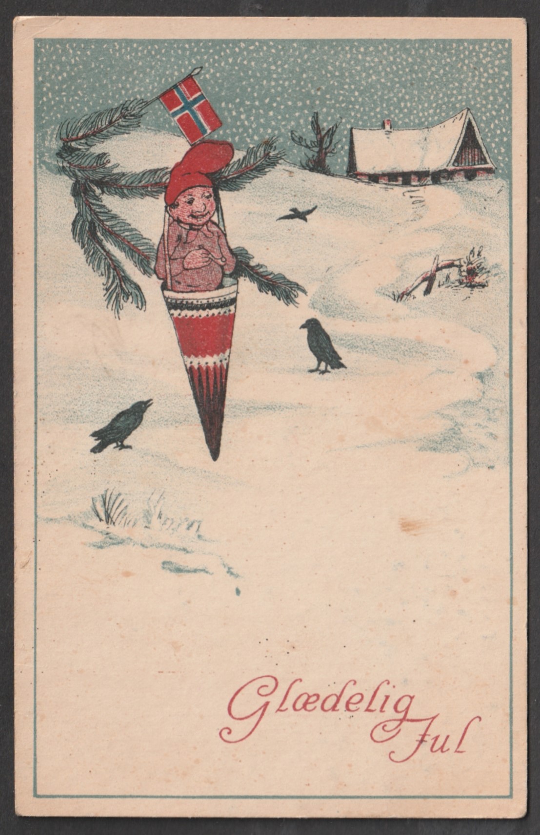 Nisse i juletrekurv. Alex. Vincent