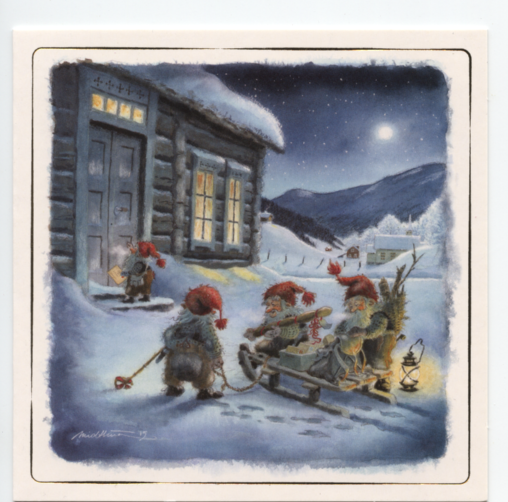 K. E. Midthun.  Julepost    Cancerfonden.