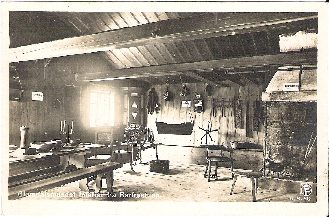 Glomdalsmuseet, Barfrøstuen 1928. B.Oppi A.B. 50