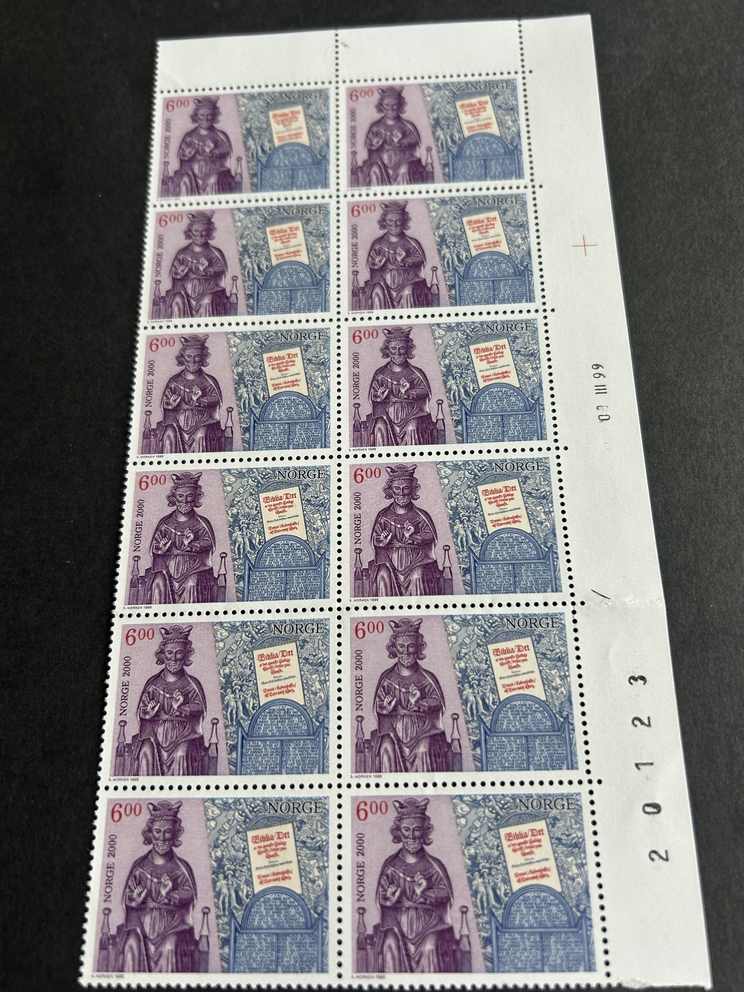 NK 1363. 10 bl Norge 2000 år