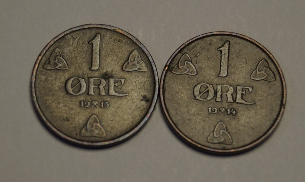 1 øre 1913 og 1914 (5753)