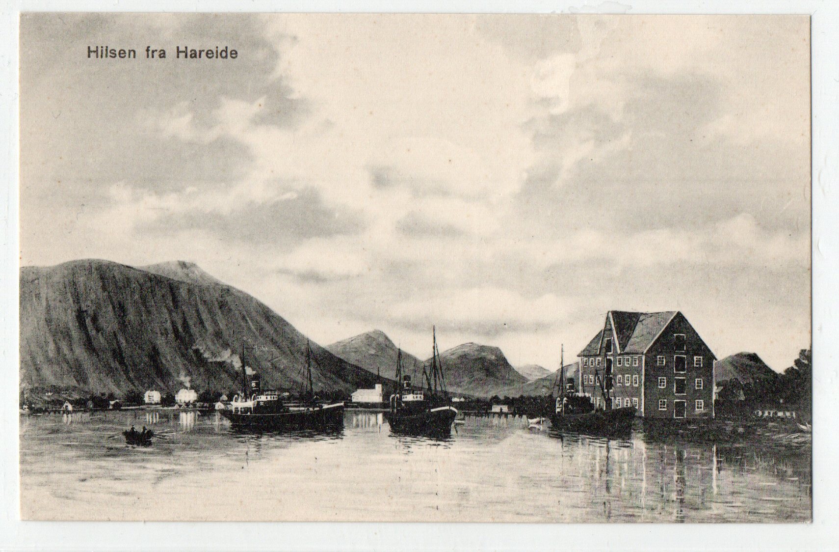 Hilsen fra Hareide. Ubrukt småformat ca. 1910