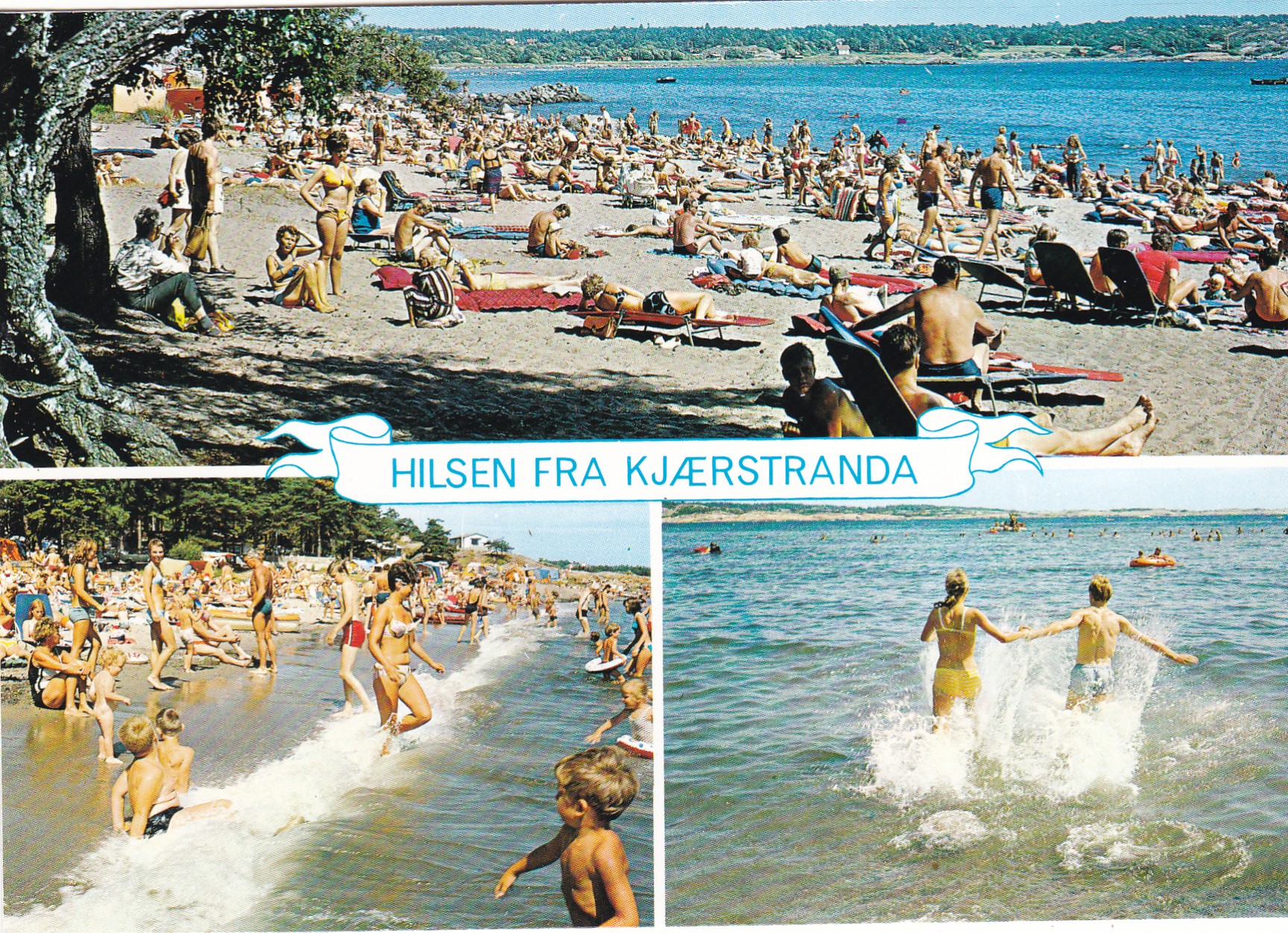Kjærstranda ved Stavern, 3-bilders ( Normann C-16-6)