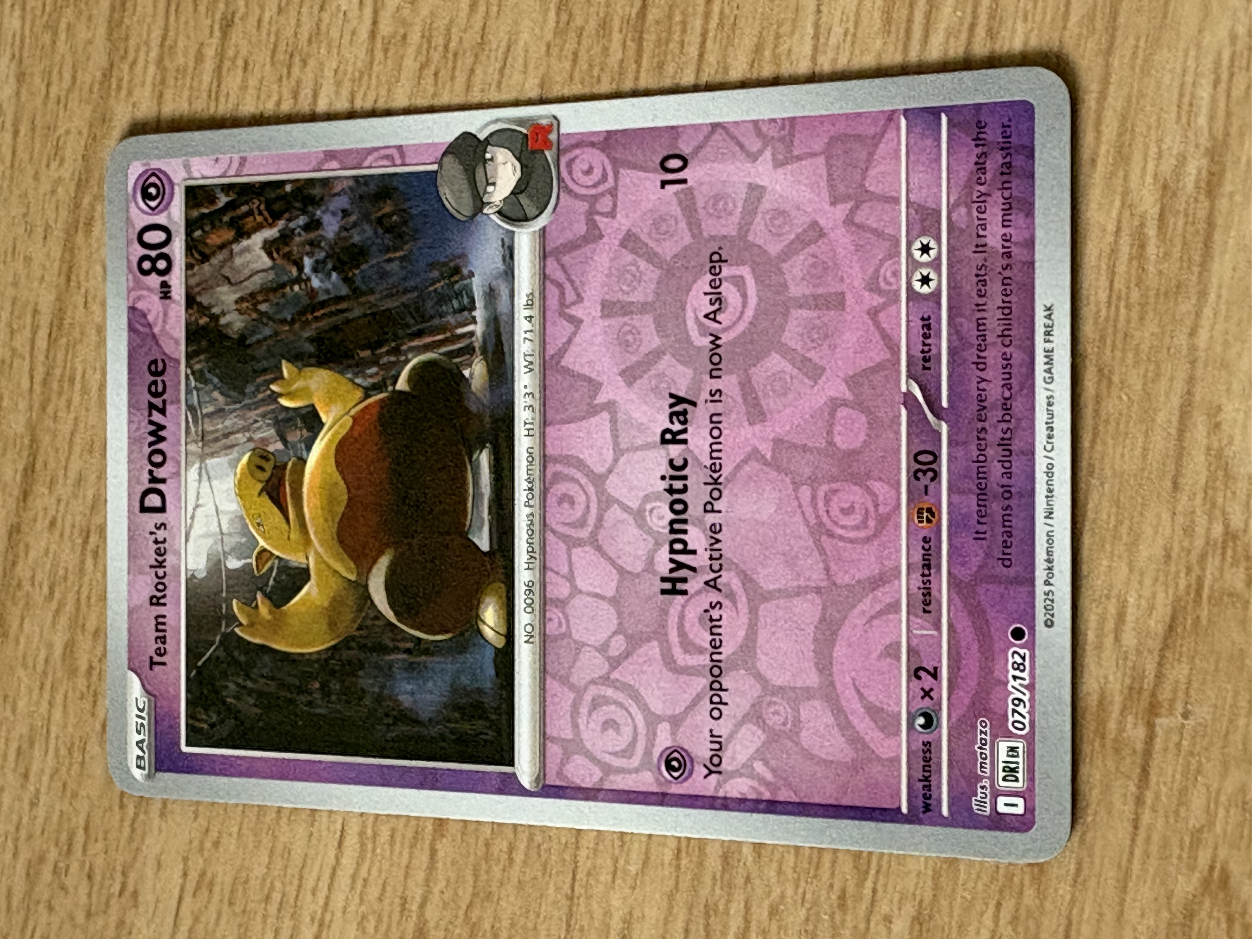 Team Rocket´s Drowzee - 2025 - HP 80 - 079/182 - V
