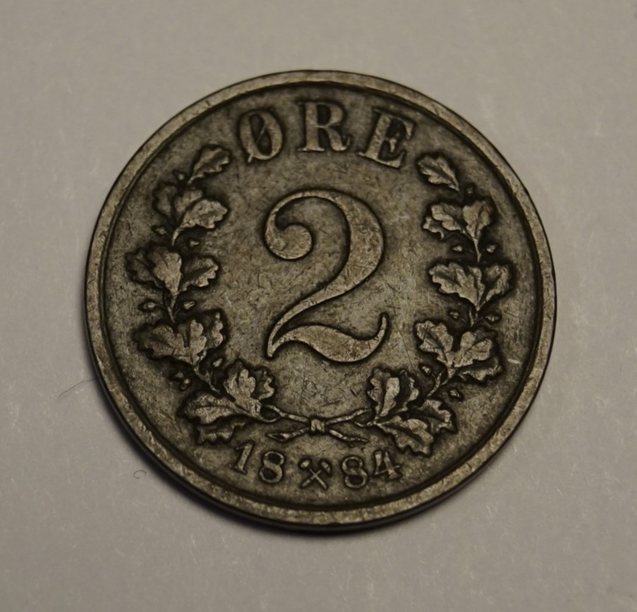 2 øre 1884, bra år (5767)