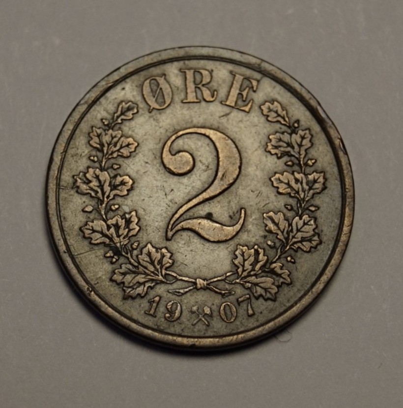 Flott 2 øre 1907 (5772)