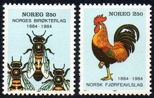 NK 956-57 - Norges Birøkter og Fjørfealvlslag 100 år **