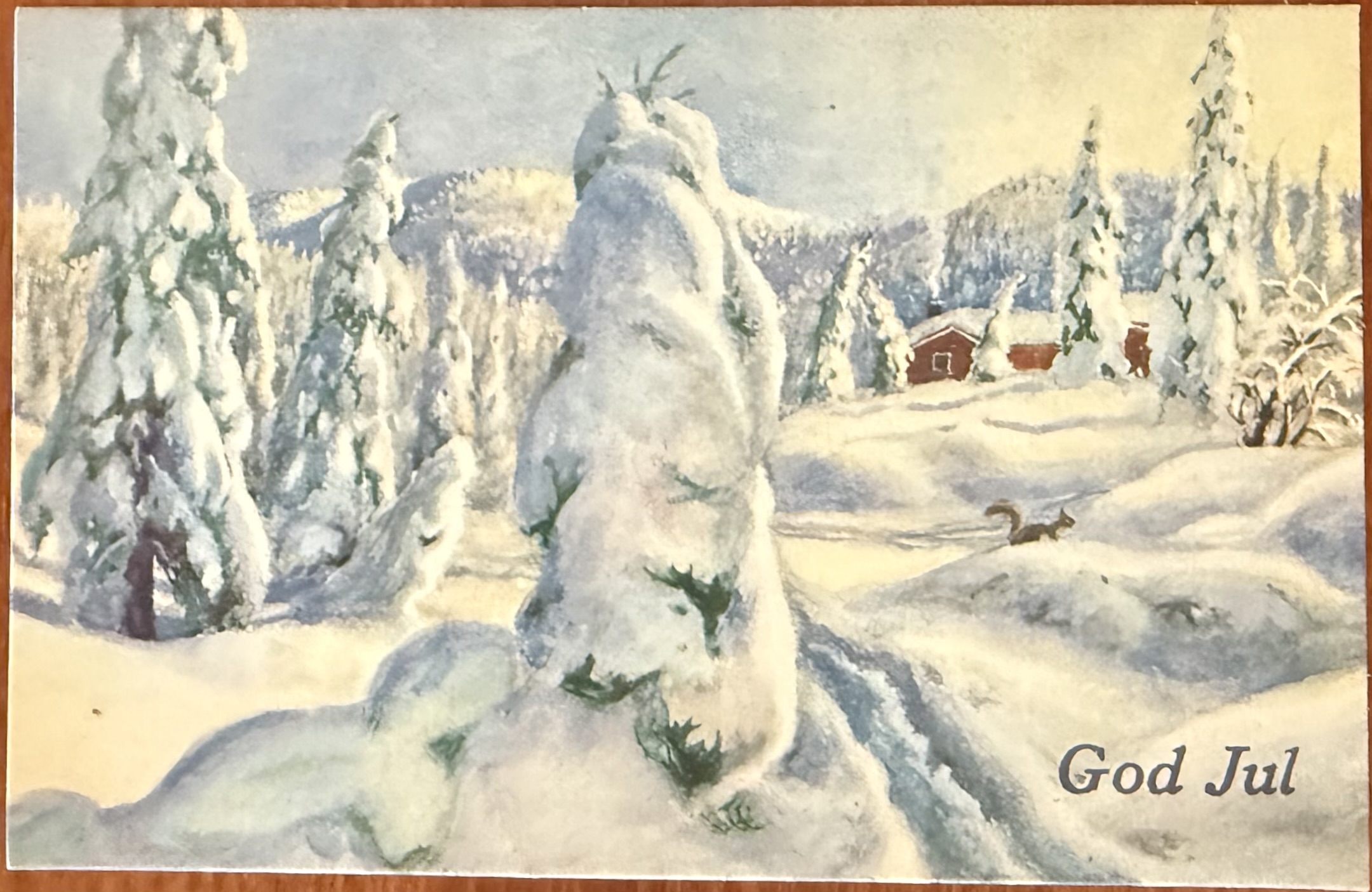 Ekorn i snølandskap, Mittet &Co 2714,
