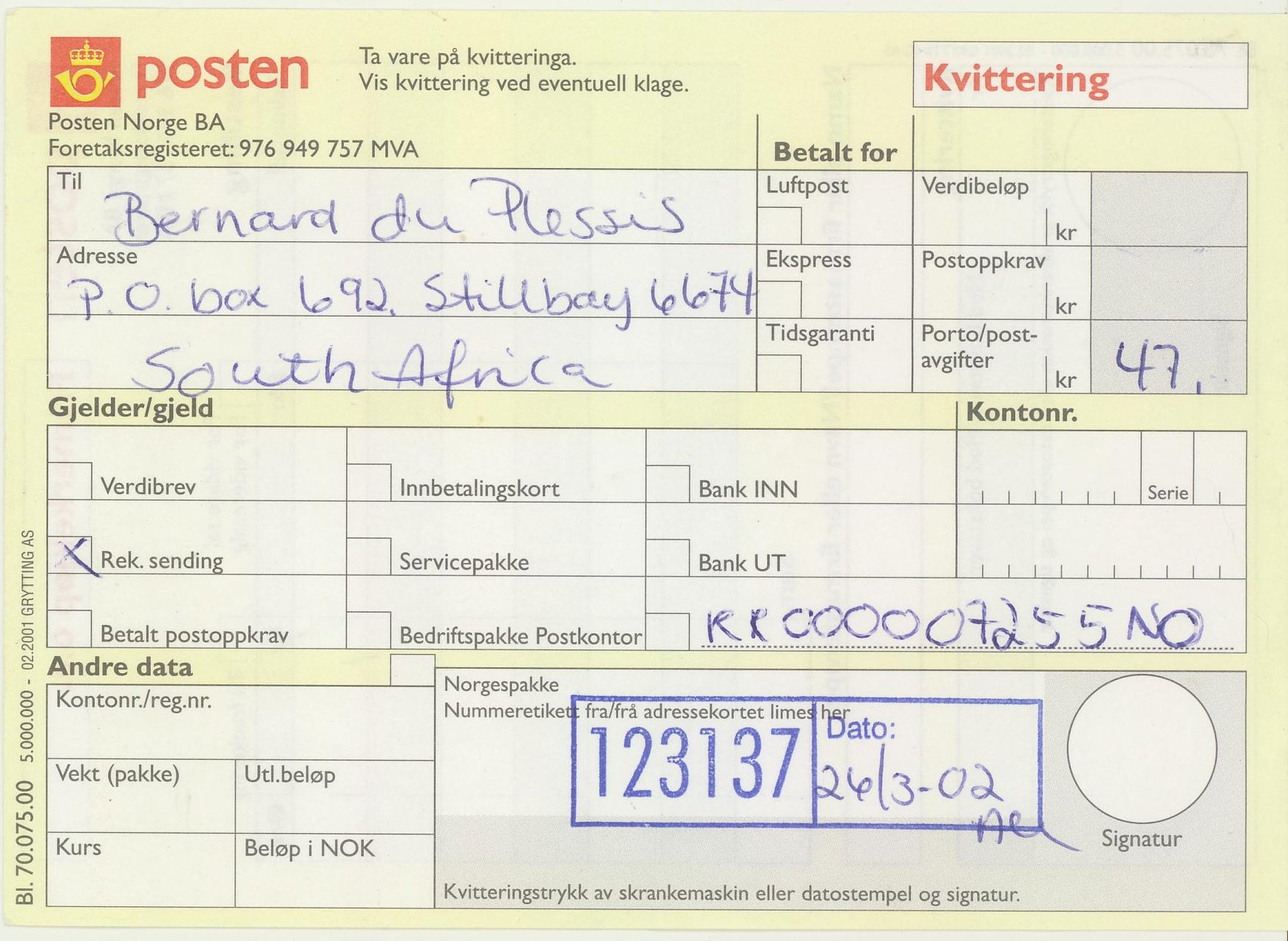 Post i butikk, 123137 Spar Hjelmeland