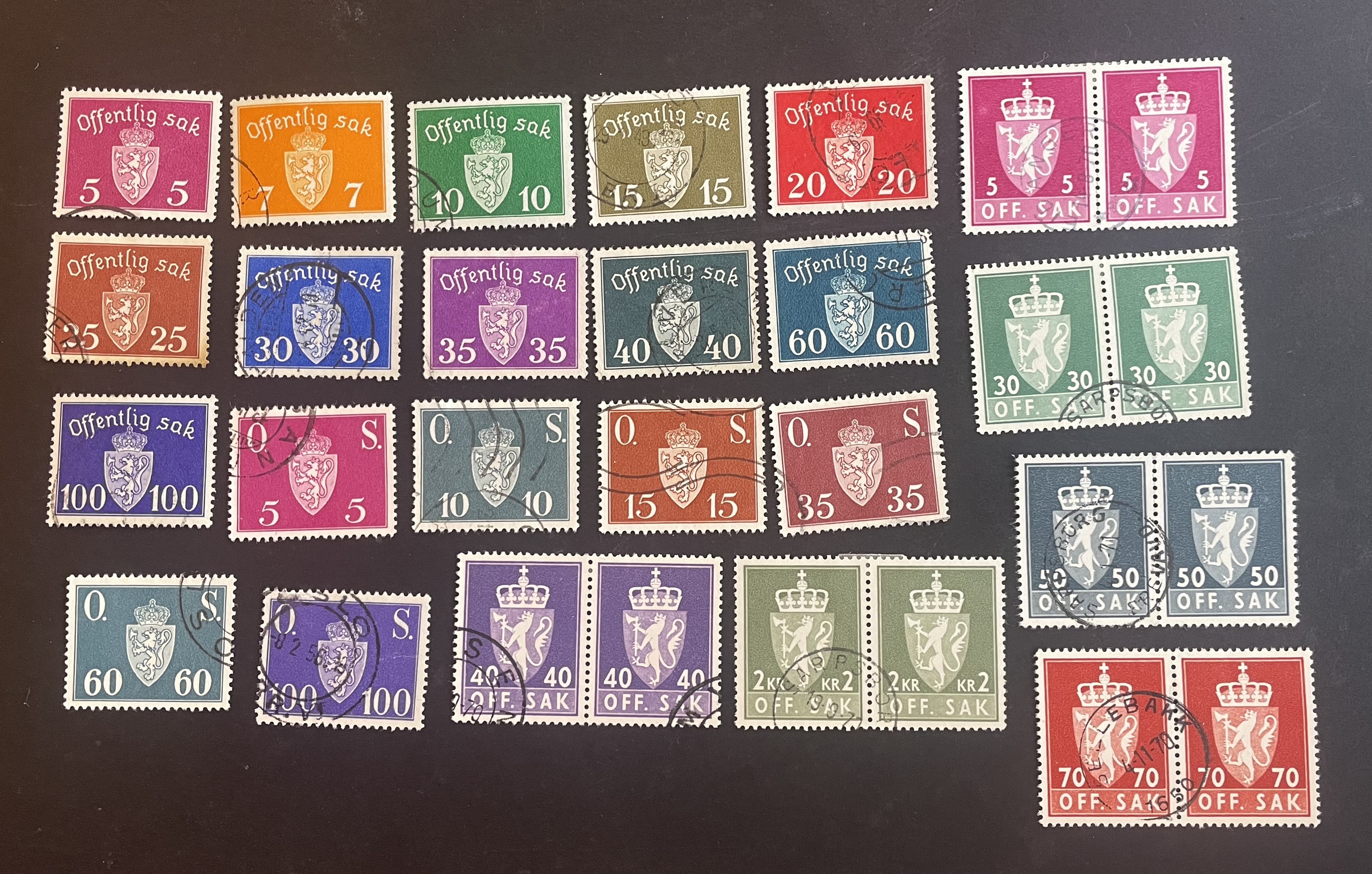 NORGE- FIN SAMLING TJENESTEFRIMERKER ( 147 )