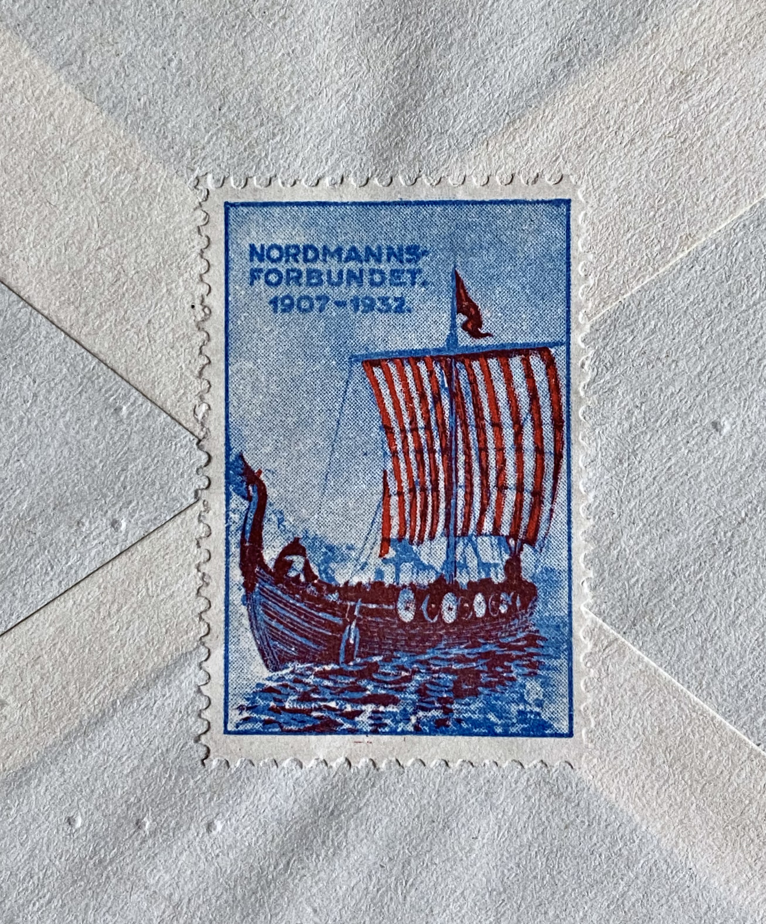 Brev Nordmanns Forbundet St Oslo 27 IV 32 Adr. USA m/merkat bak