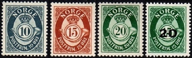 NK 388,390,392,413 - Posthorn dyptrykk **