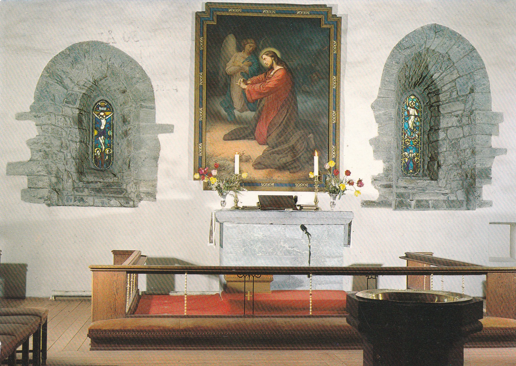 Bergen. Interiør fra Fana kirke ( Aune )