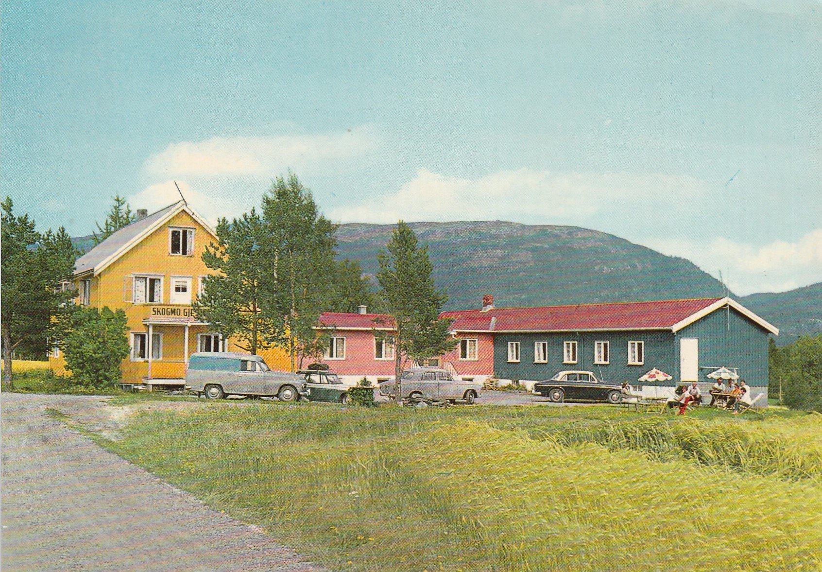 Eldre kort fra Skogmo Gjestgiveri , Skogmo, Namdalen . Aune F-1900-4 Pstg