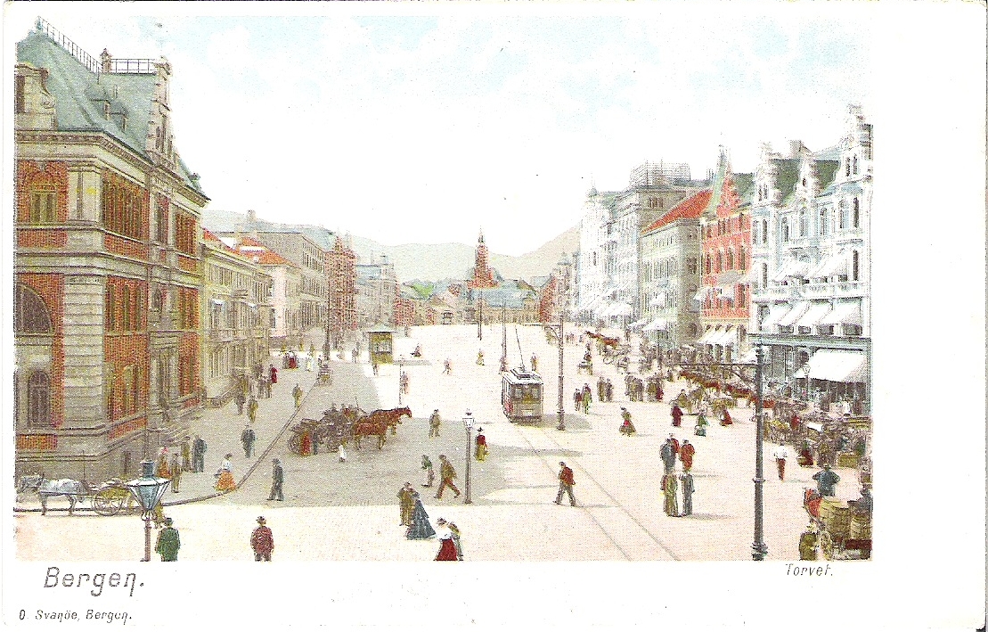 Bergen, Torvet. O. Svanöe