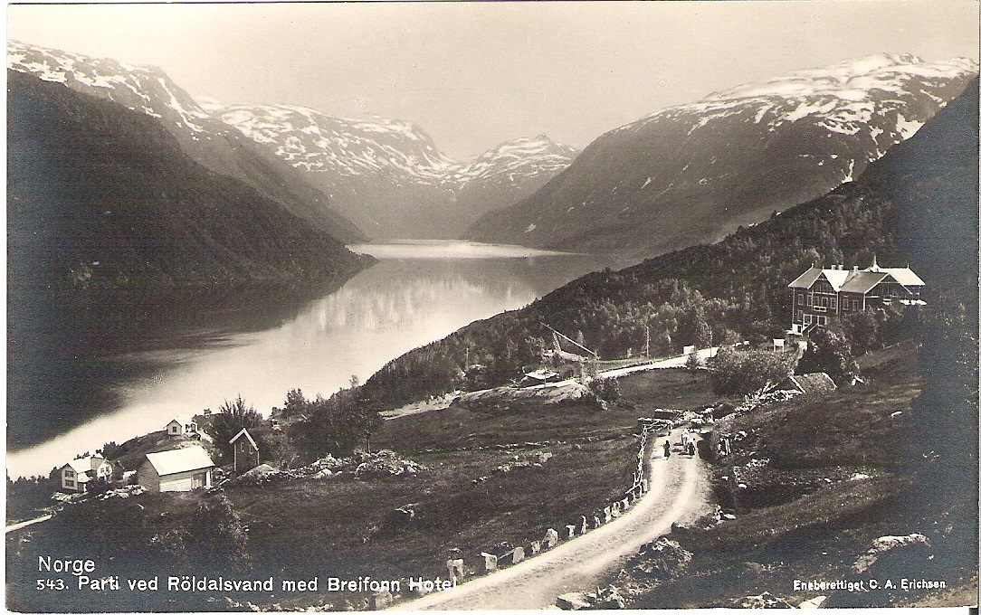 Röldalsvand med Breifonn Hotel. C.A. Erichsen 543