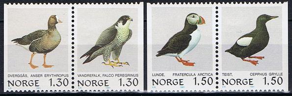NK 875-878 - S10+S11 - Norske Fugler II **