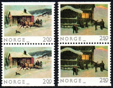 NK 942+943 BB - Juleposten 1983 **