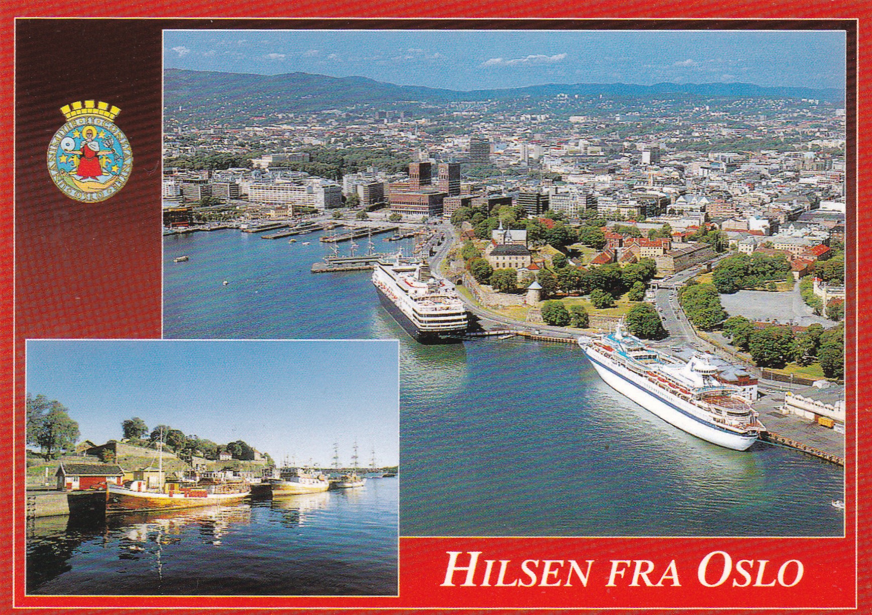 Oslo. 2-bilders med båter ( Normann A-587)
